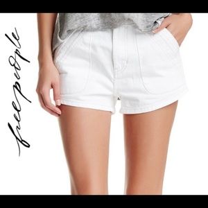 NWT Free People Denim White Shorts